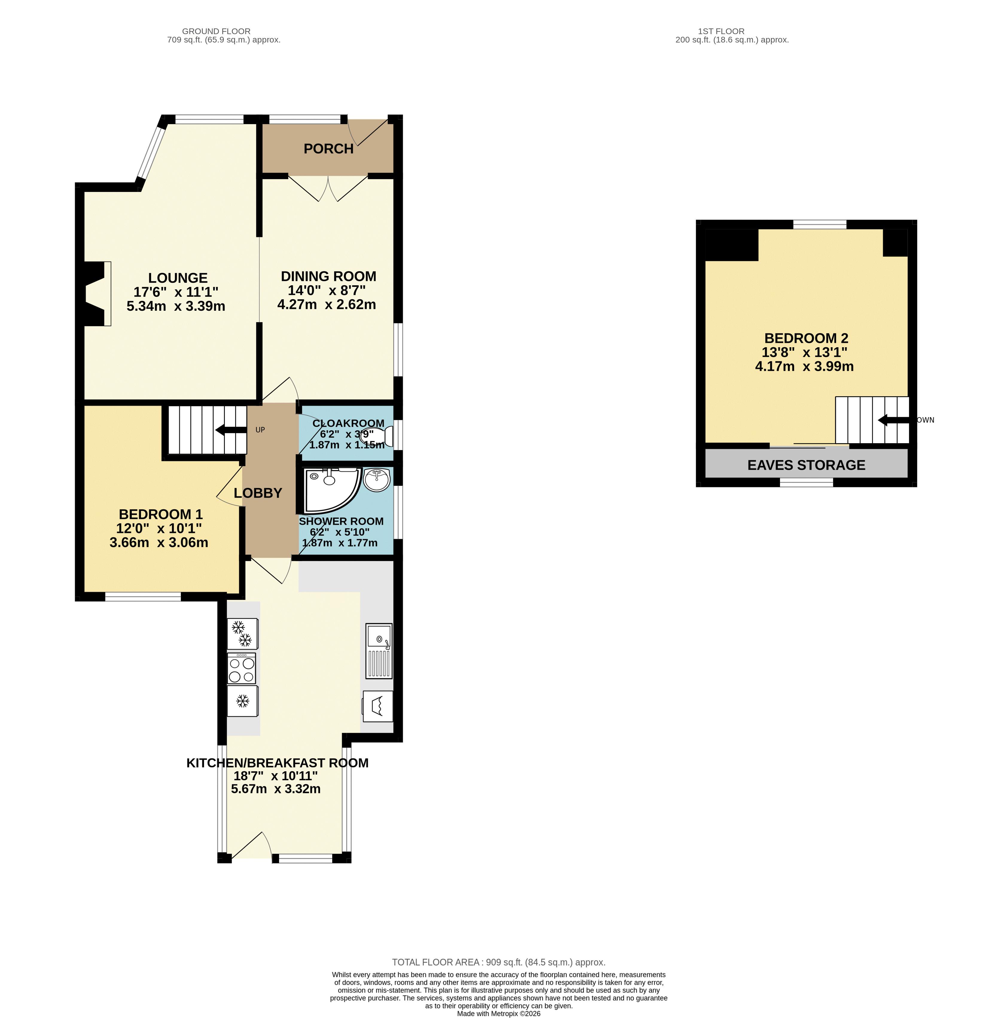 16, Downs View Road, Maidstone floorplan