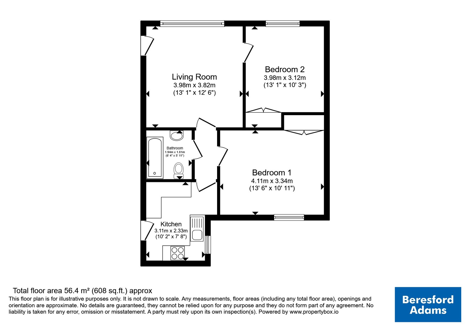 28, Browns Lane, Chester floorplan