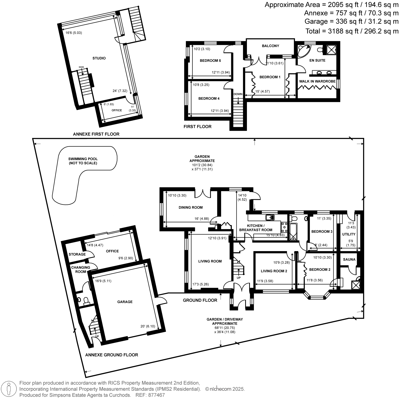 Ivy Lodge, 10, The Crescent, Shepperton floorplan