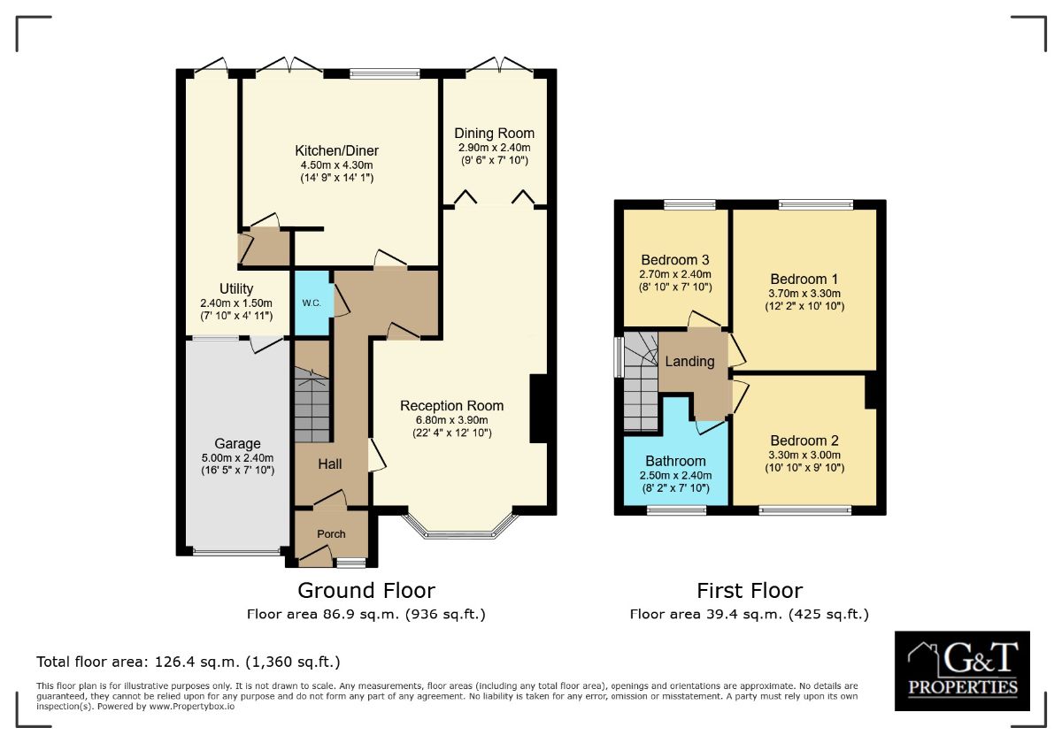14 Rennison Drive, Wolverhampton floorplan