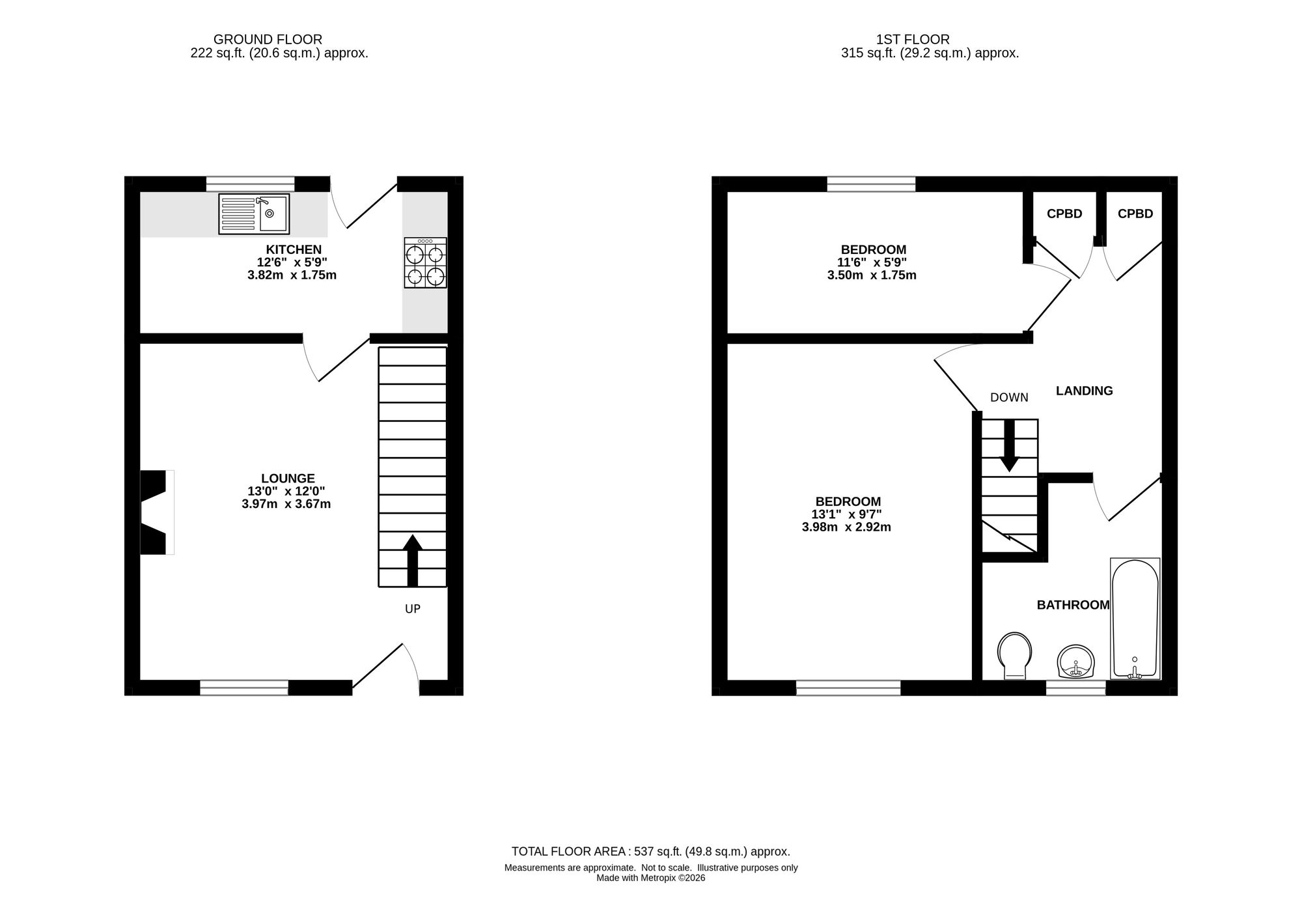 The Old Stables New Smithy, High Peak floorplan