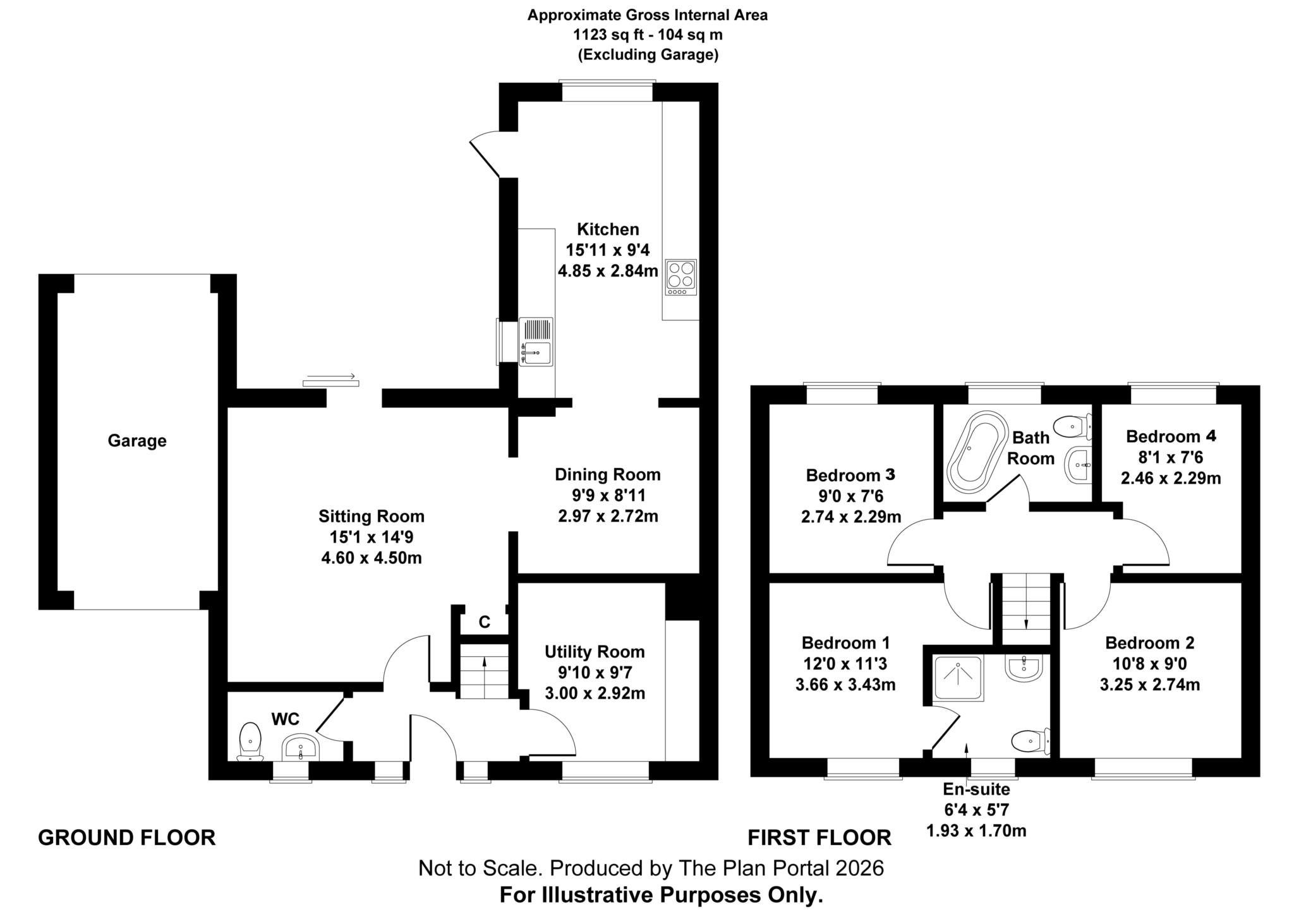 3, Davis Gardens, Blandford Forum floorplan