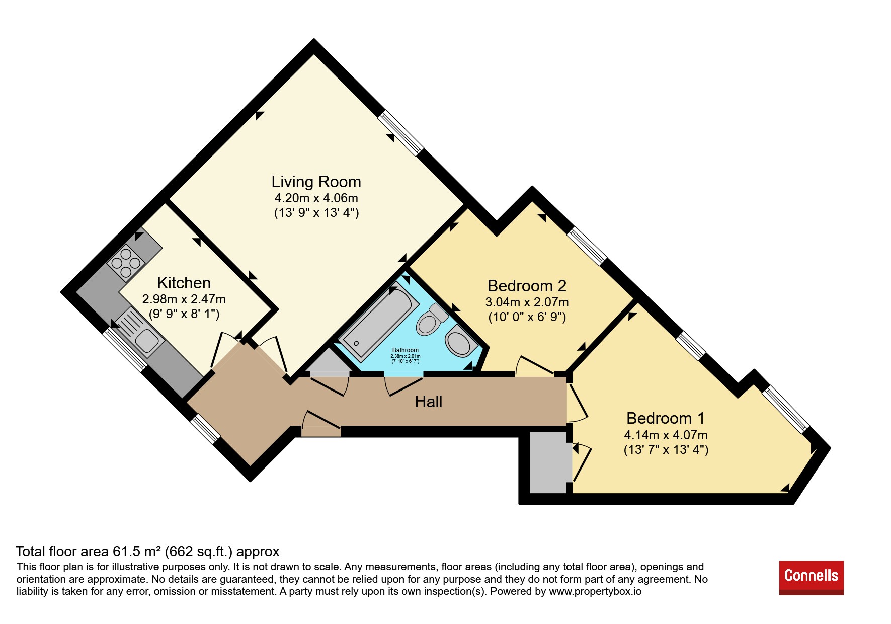 Flat 1, 36, Piernik Close, Swindon floorplan
