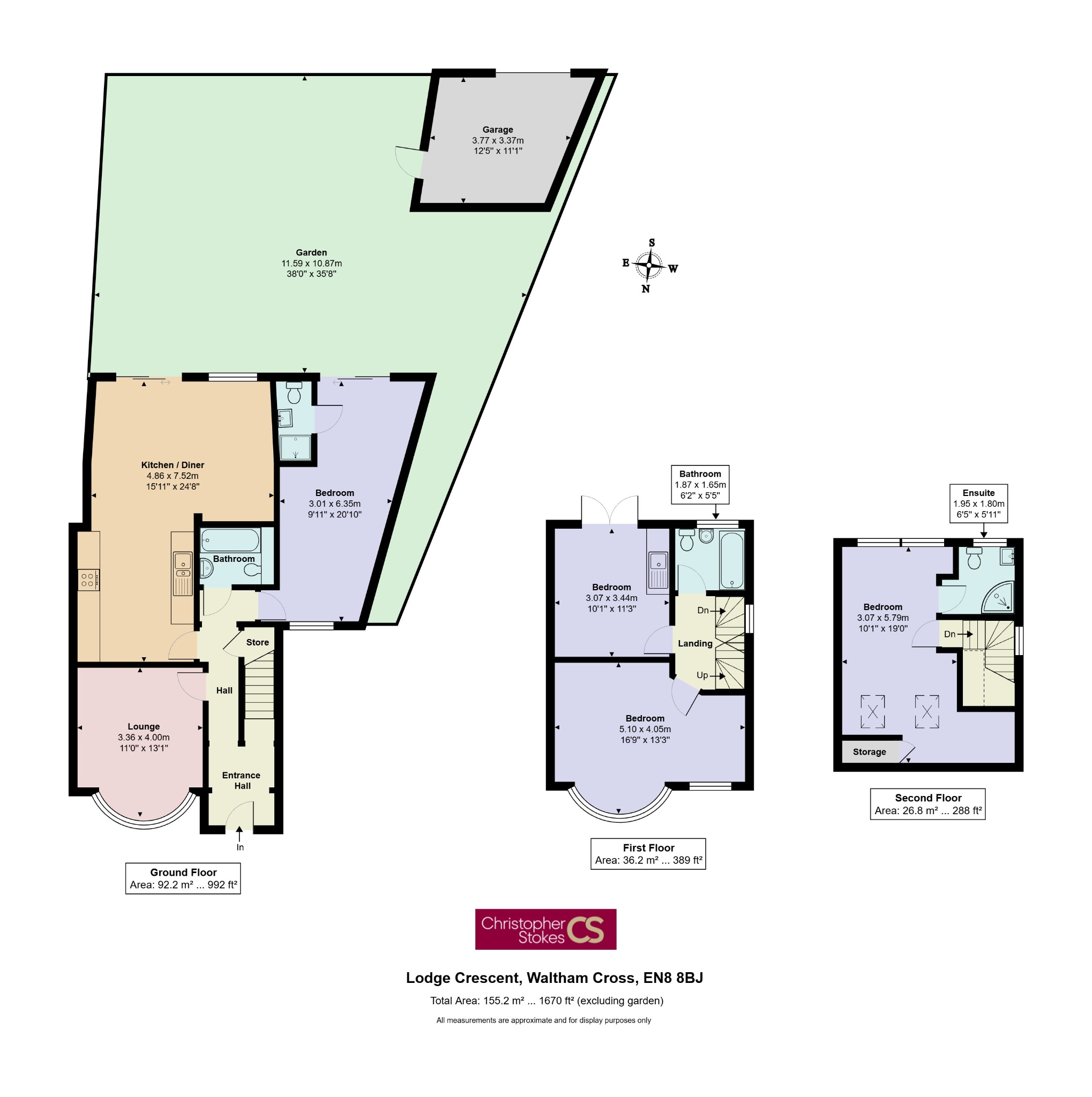 74 Lodge Crescent, Waltham Cross, Hertfordshire floorplan