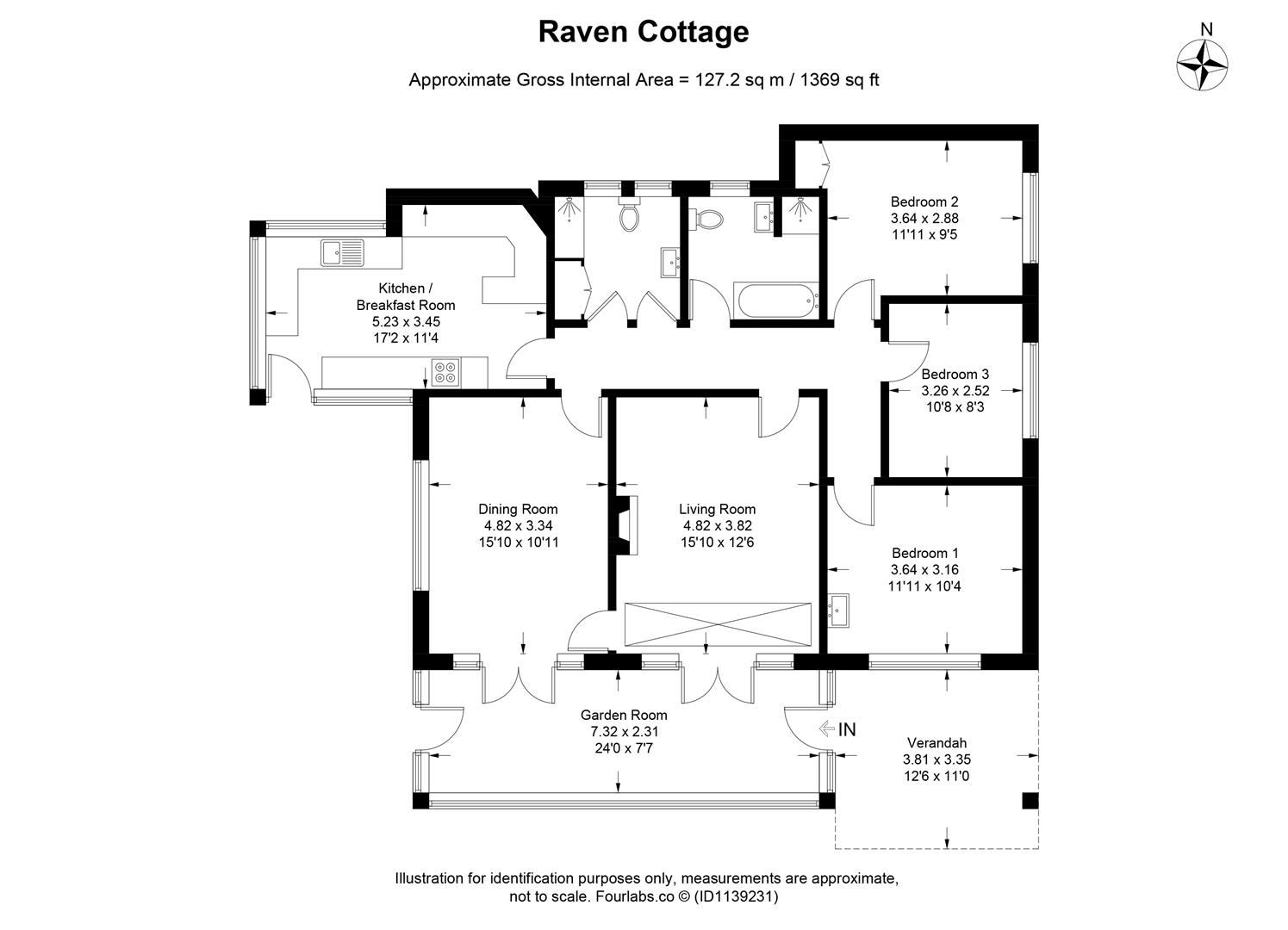 Raven Cottage, Torpoint floorplan