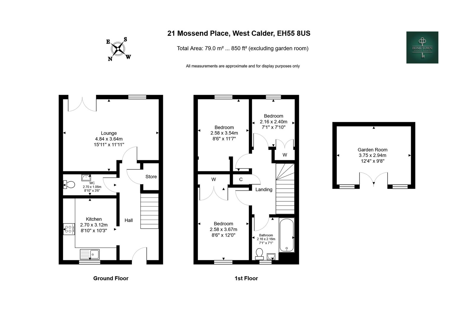 21, Mossend Place, West Calder floorplan