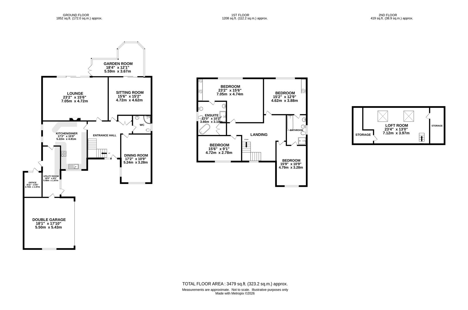 Blenheim, 276, Nine Ashes Road, Ingatestone floorplan