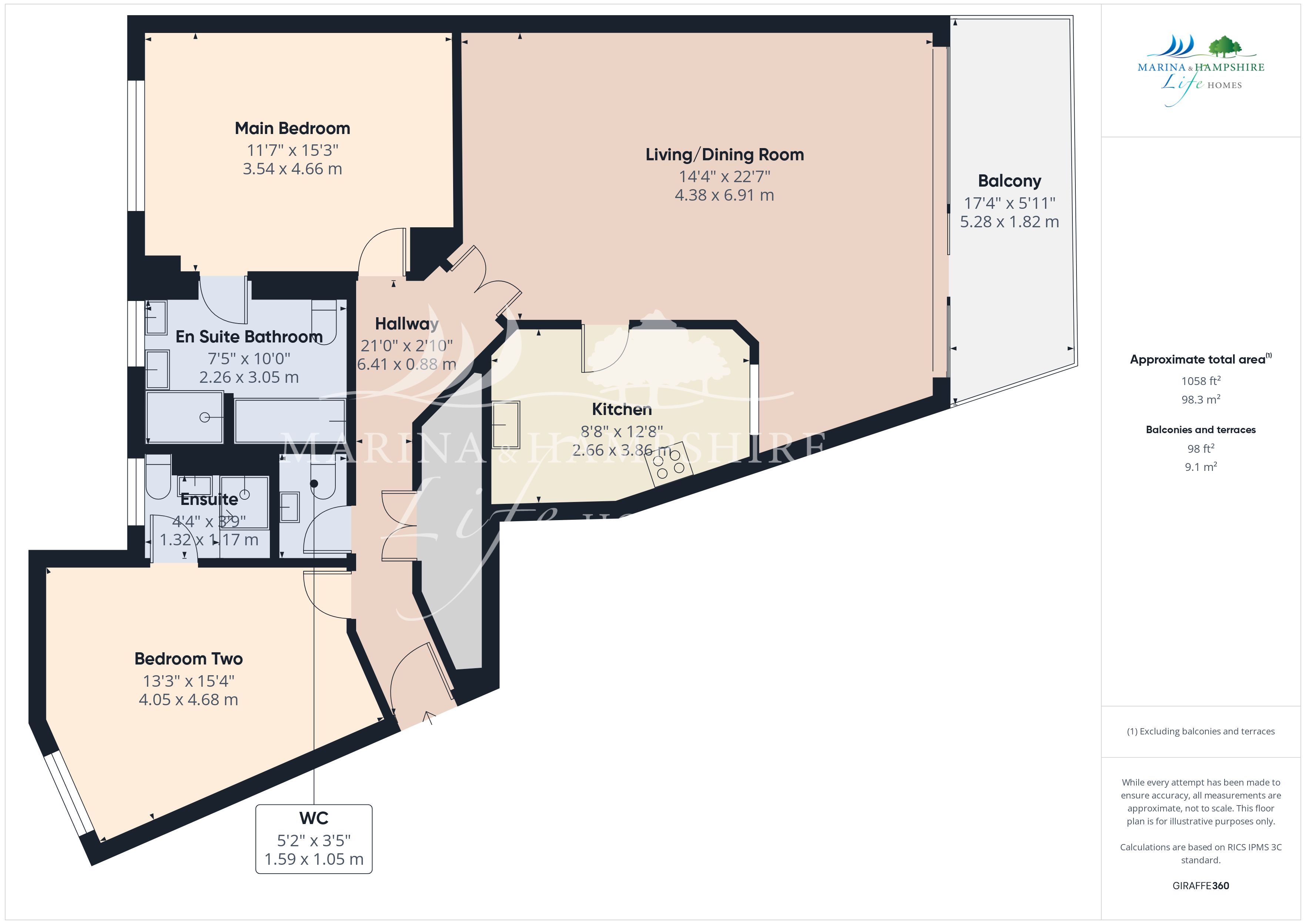 147 Oyster Quay, Port Way, Portsmouth floorplan
