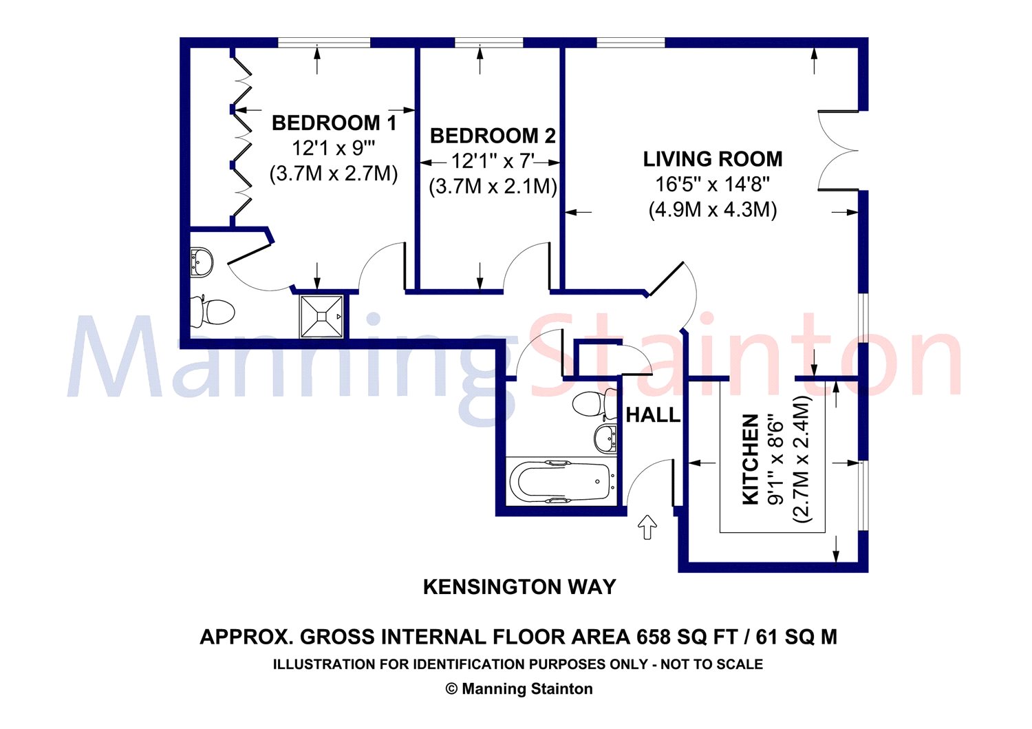 2 Bedrooms Flat to rent in Kensington Way, Leeds LS10