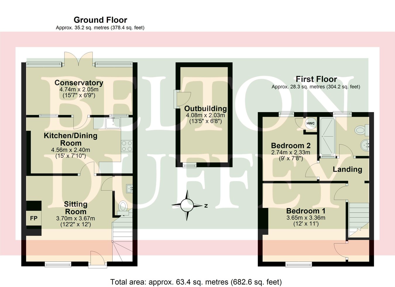 Middle Cottage, The Street, Barney floorplan