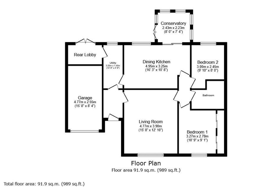 30, Perry Road, Gobowen floorplan
