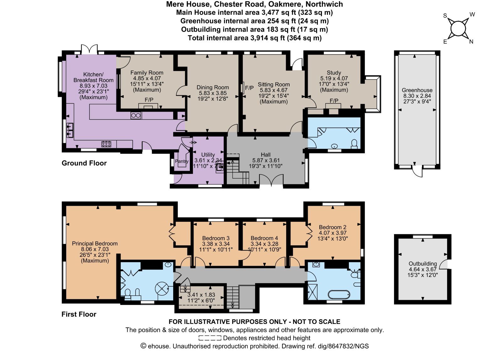 Mere House,, Chester Road, Oakmere floorplan