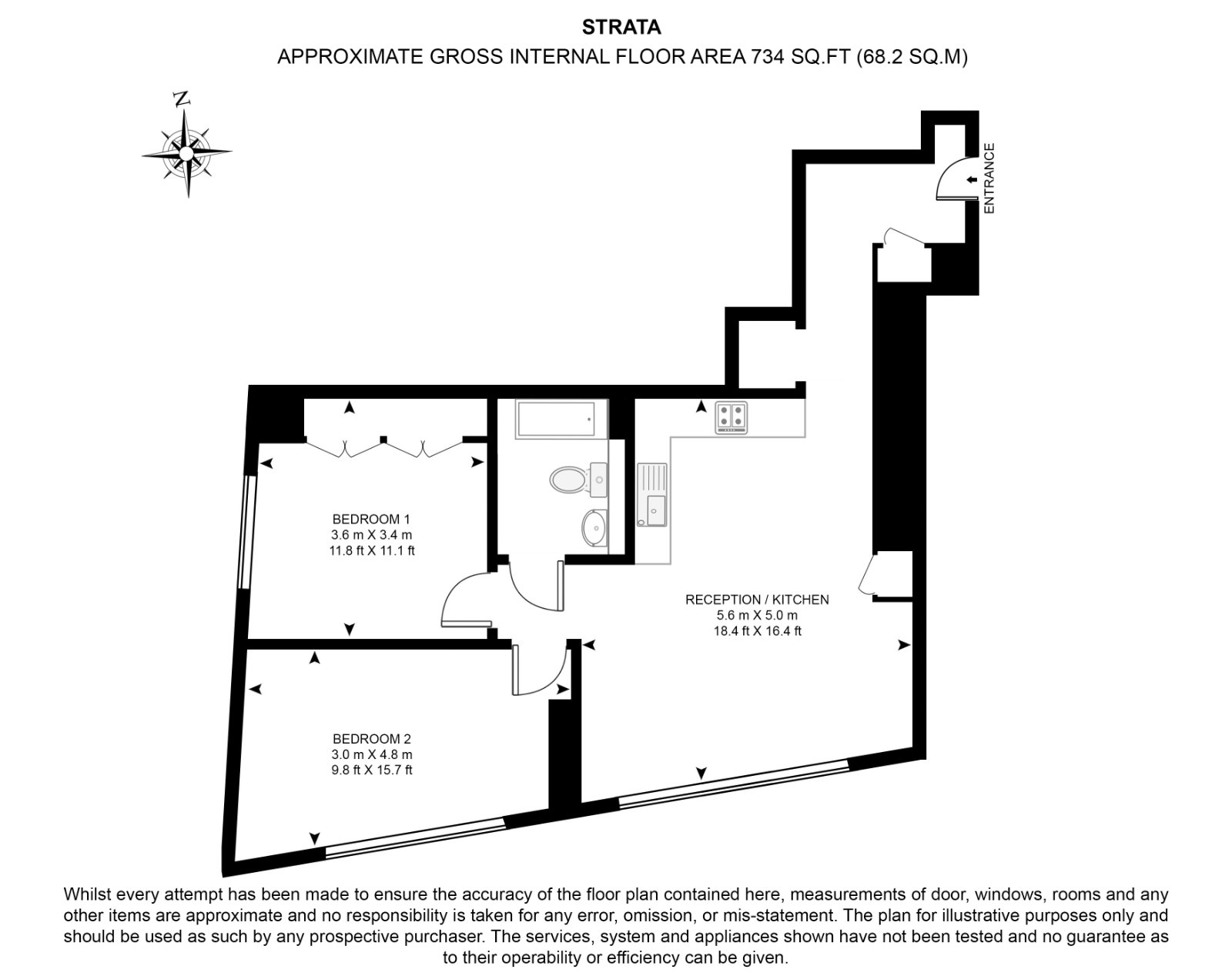 Strata Building , Walworth Road, London floorplan