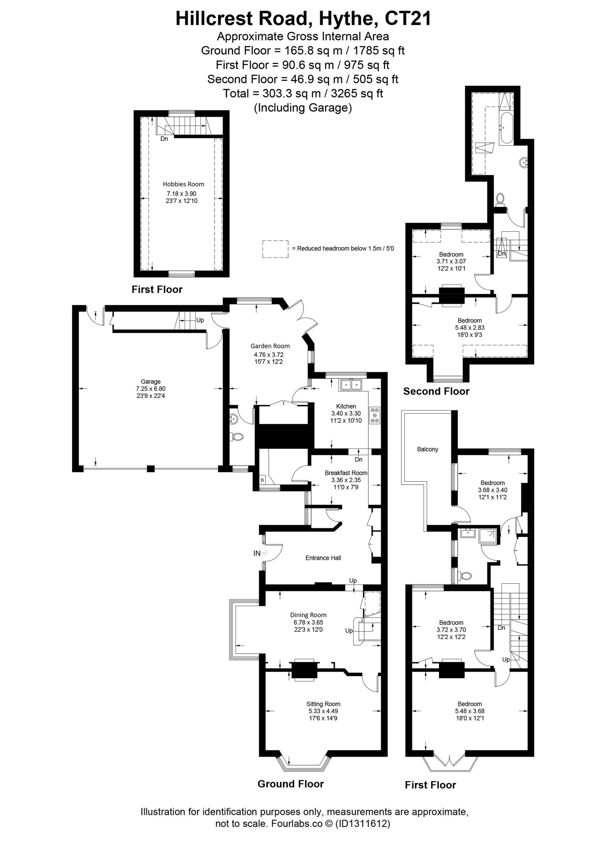 The Ridgemount 11, Hillcrest Road, Hythe floorplan
