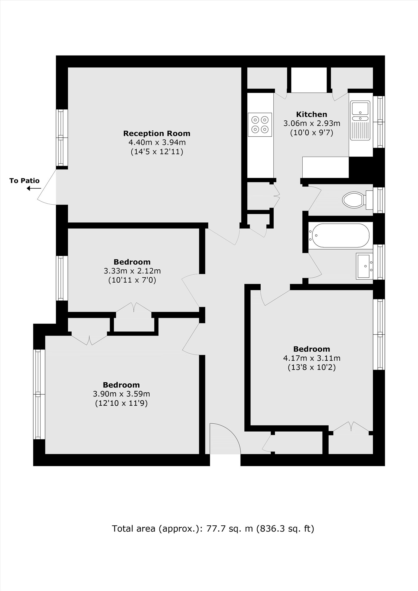 Flat 8, Holmside Court, Nightingale Lane, London floorplan