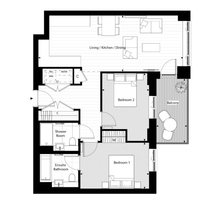 Lombard Square, 2-1.06.06, Nathan Way, London floorplan