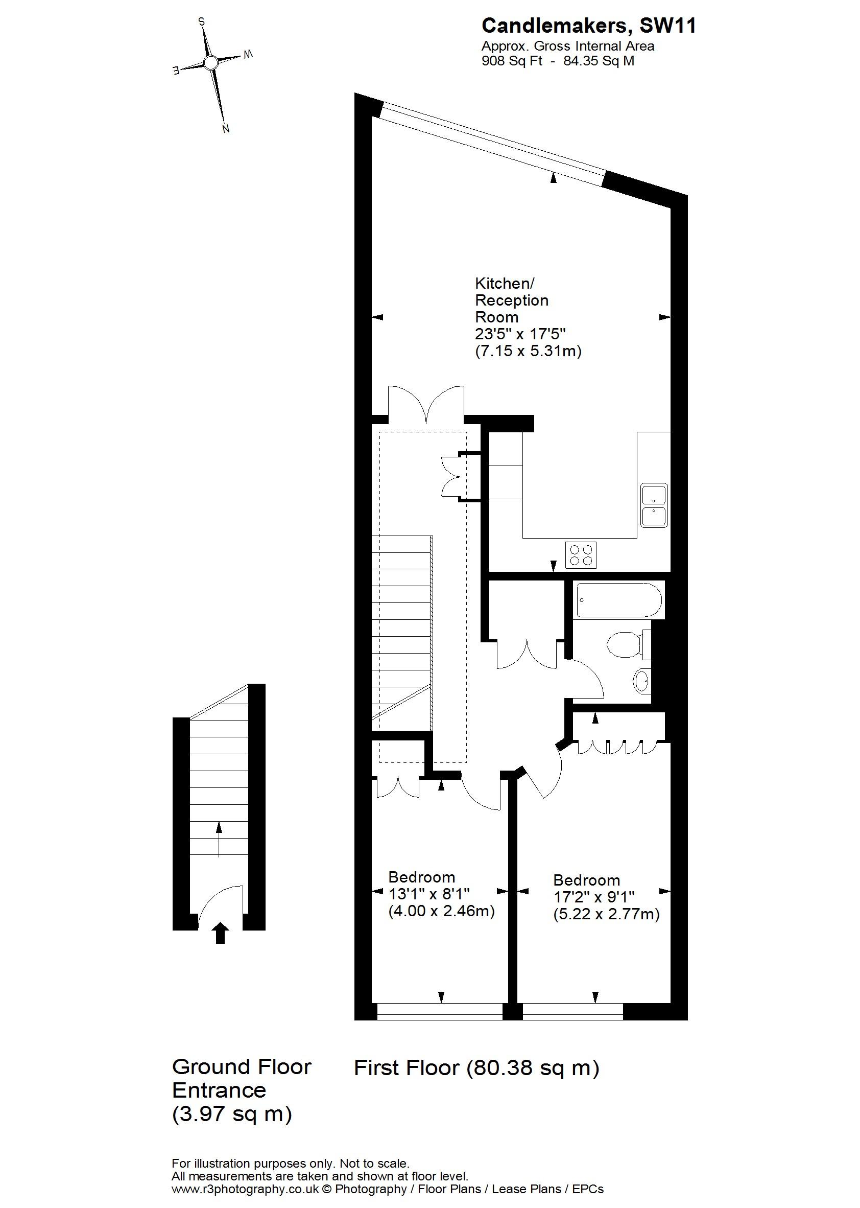 2 Bedrooms Flat to rent in York Road, London SW11