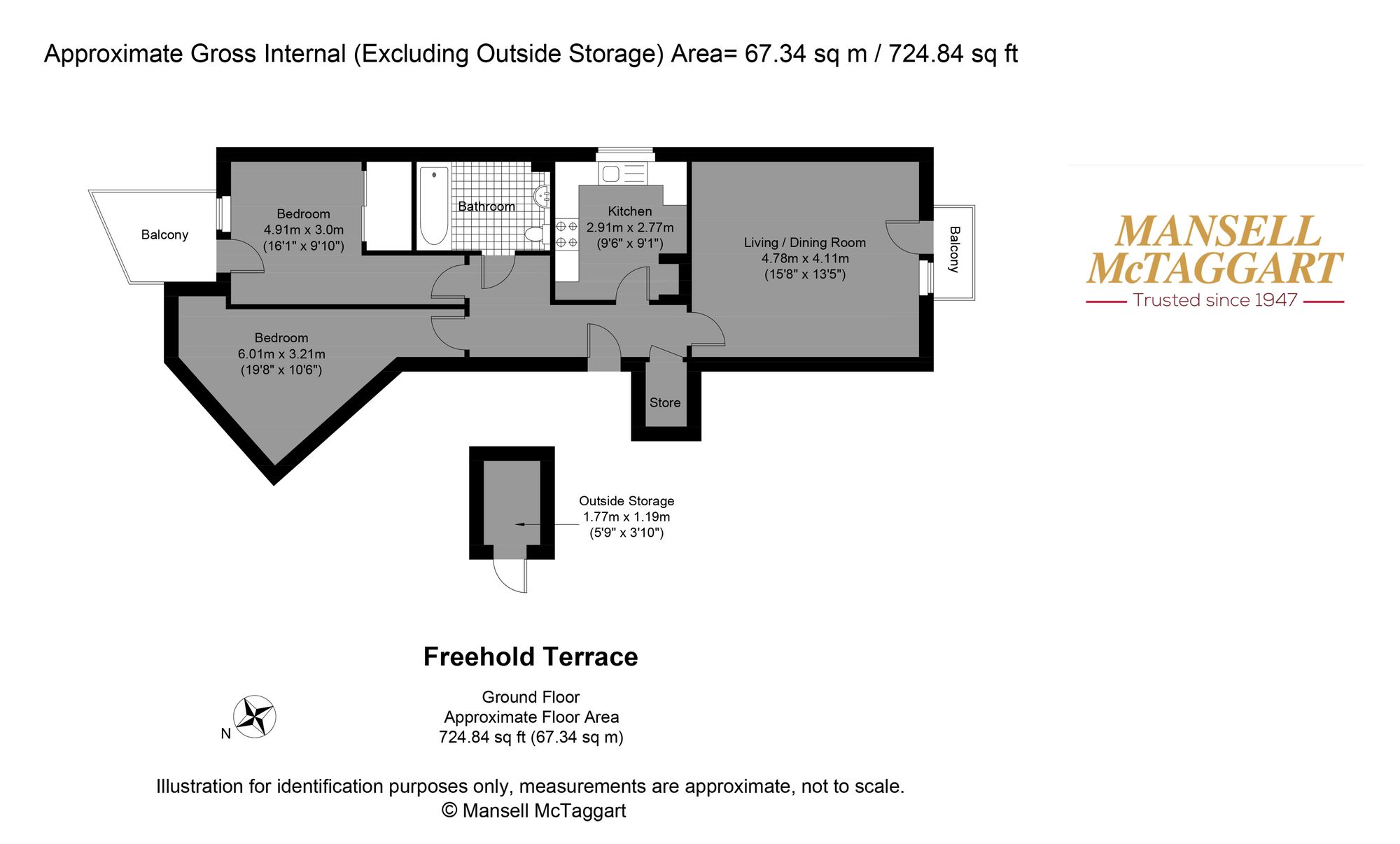 Flat 7, 46 Freehold Terrace, Brighton floorplan