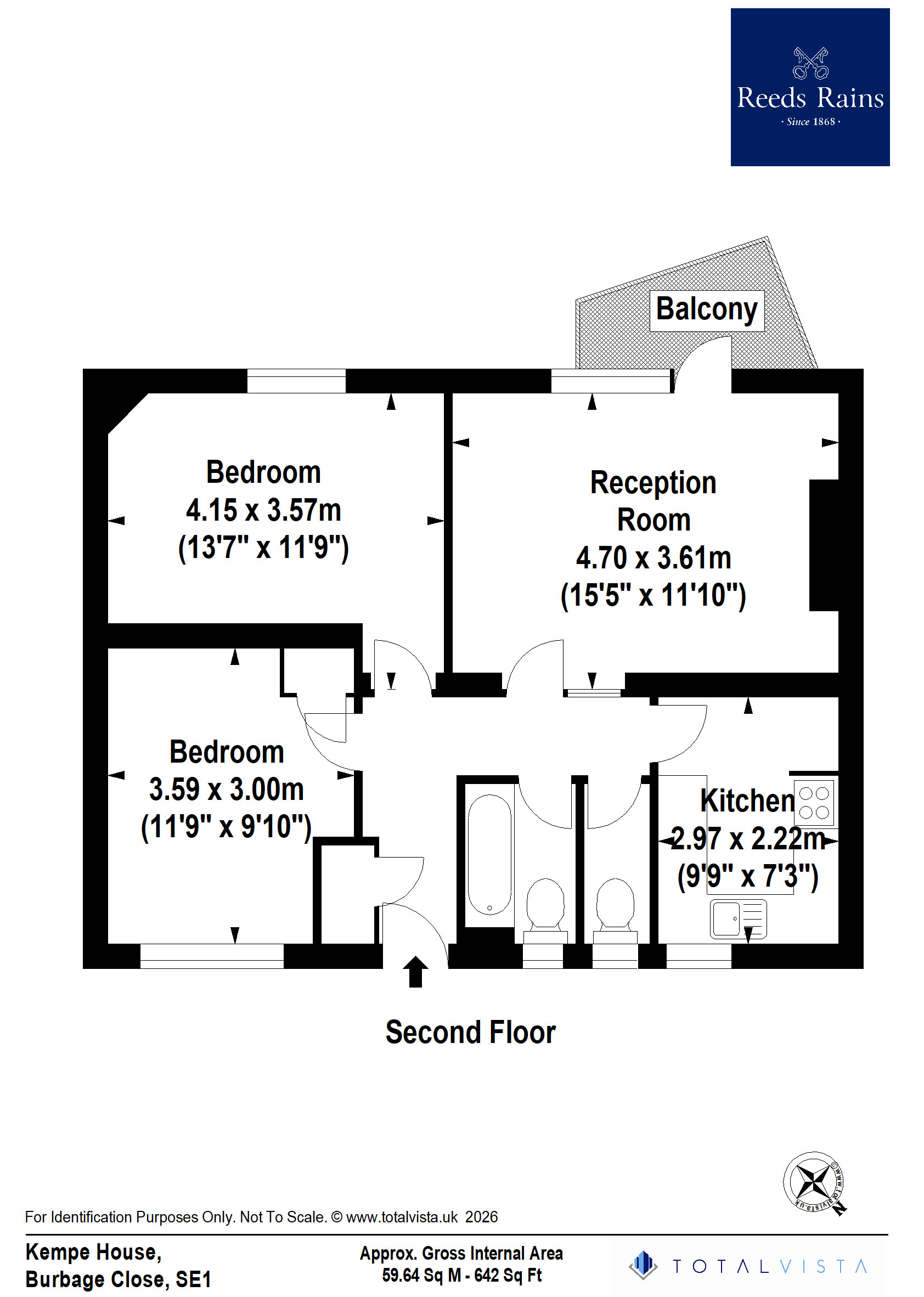Flat 24 Kempe House,, Burbage Close, London floorplan