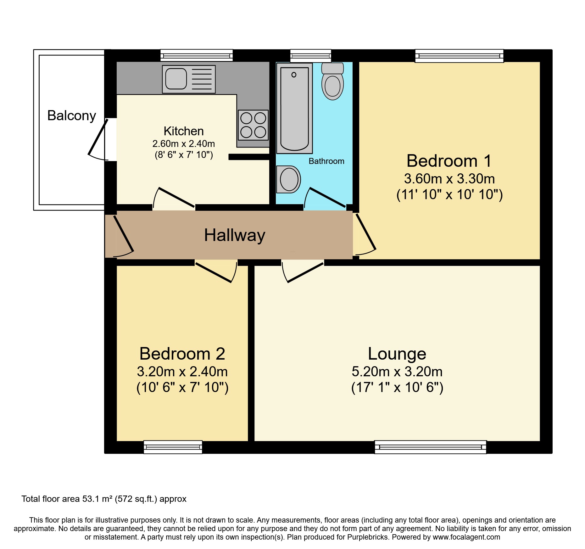 14F, Anchor Close, Bournemouth floorplan