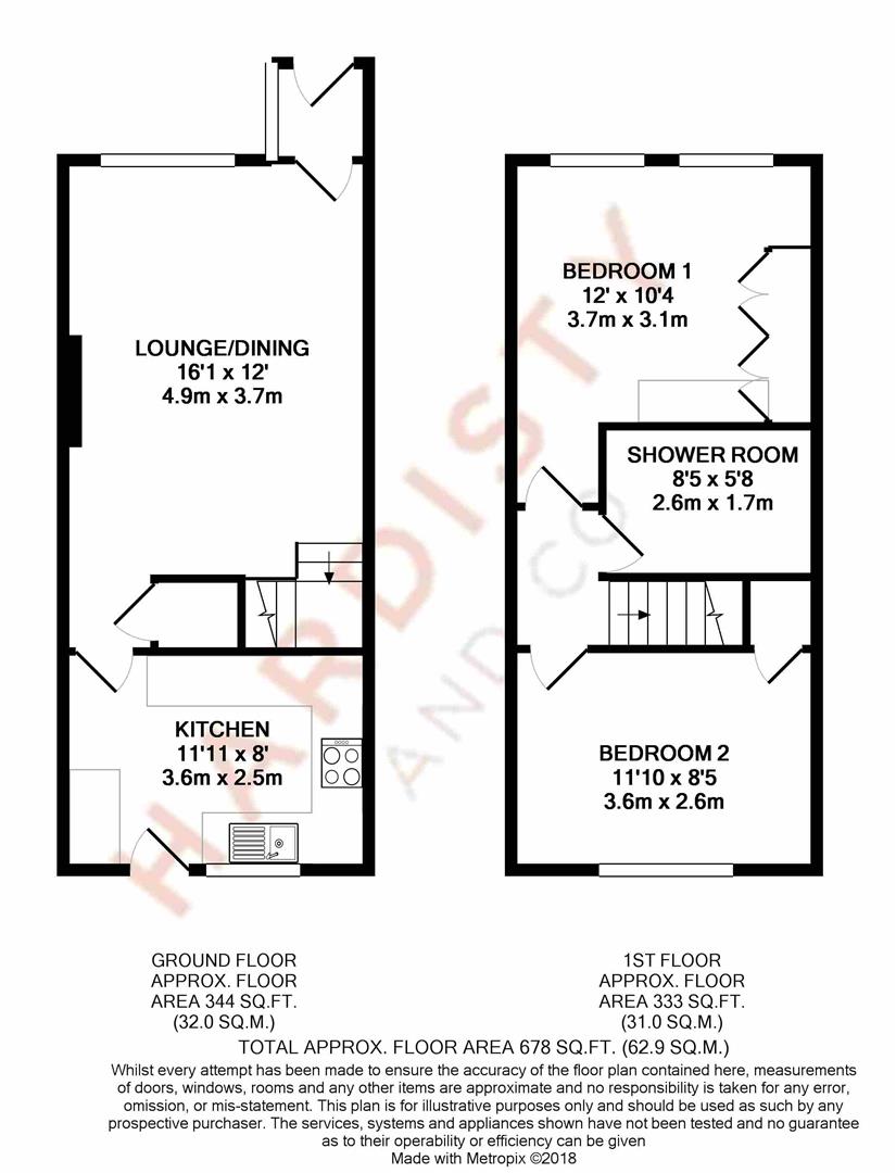 2 Bedrooms Terraced house to rent in Aire Grove, Yeadon, Leeds LS19