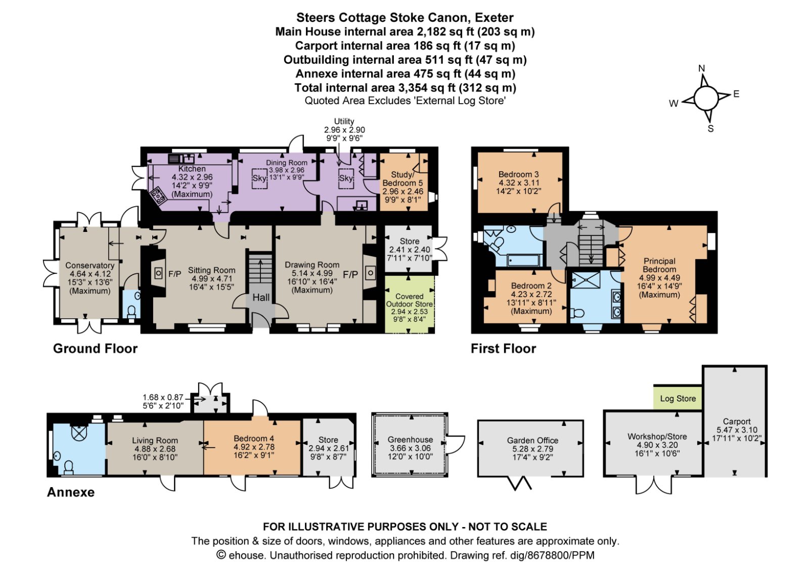 Steers Cottage,, Stoke Canon, Devon floorplan