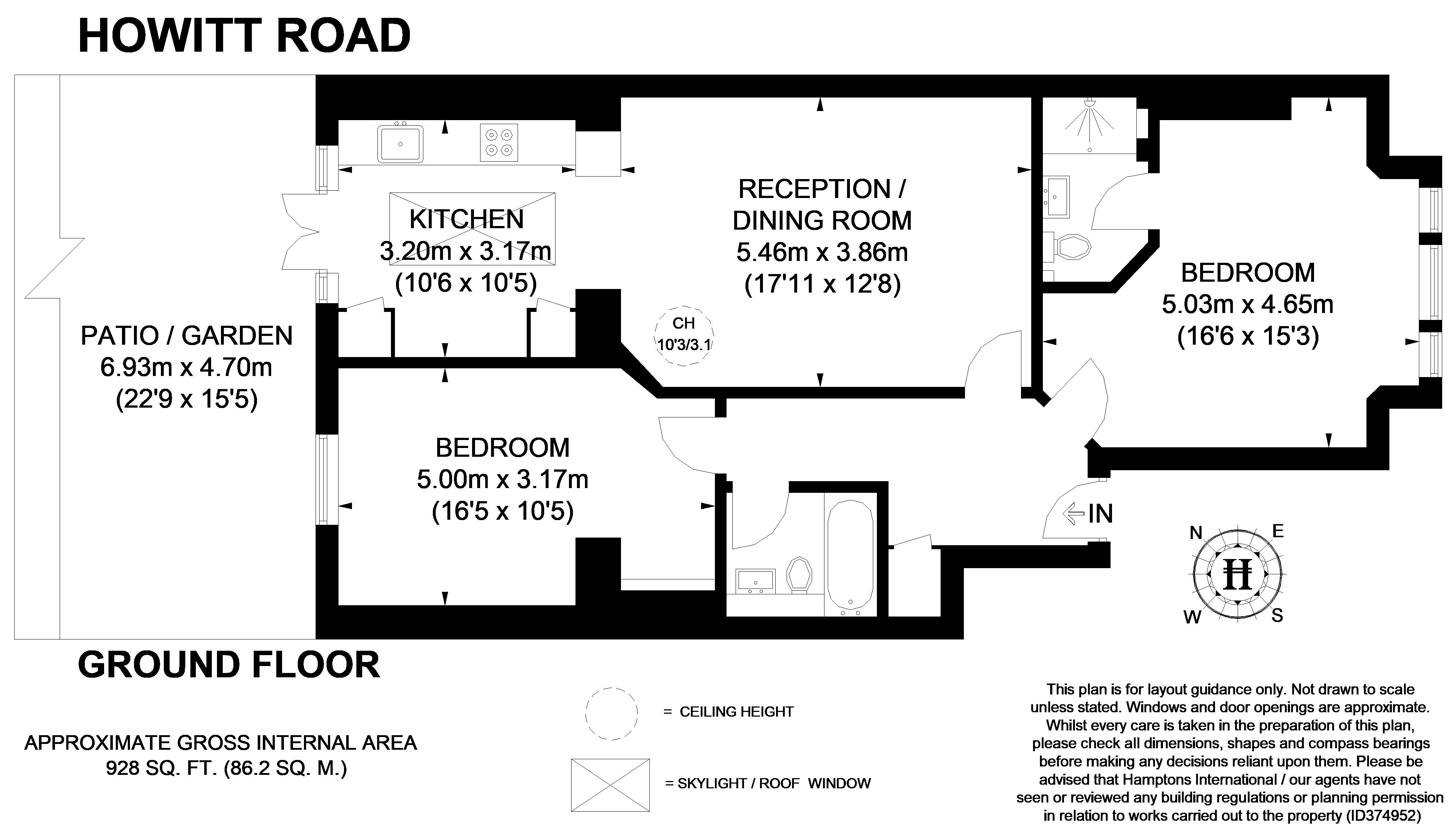 Howitt Road, London floorplan