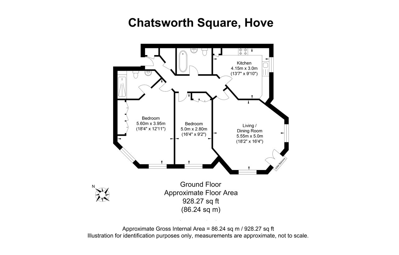 4 Parham House,, Chatsworth Square, East Sussex floorplan