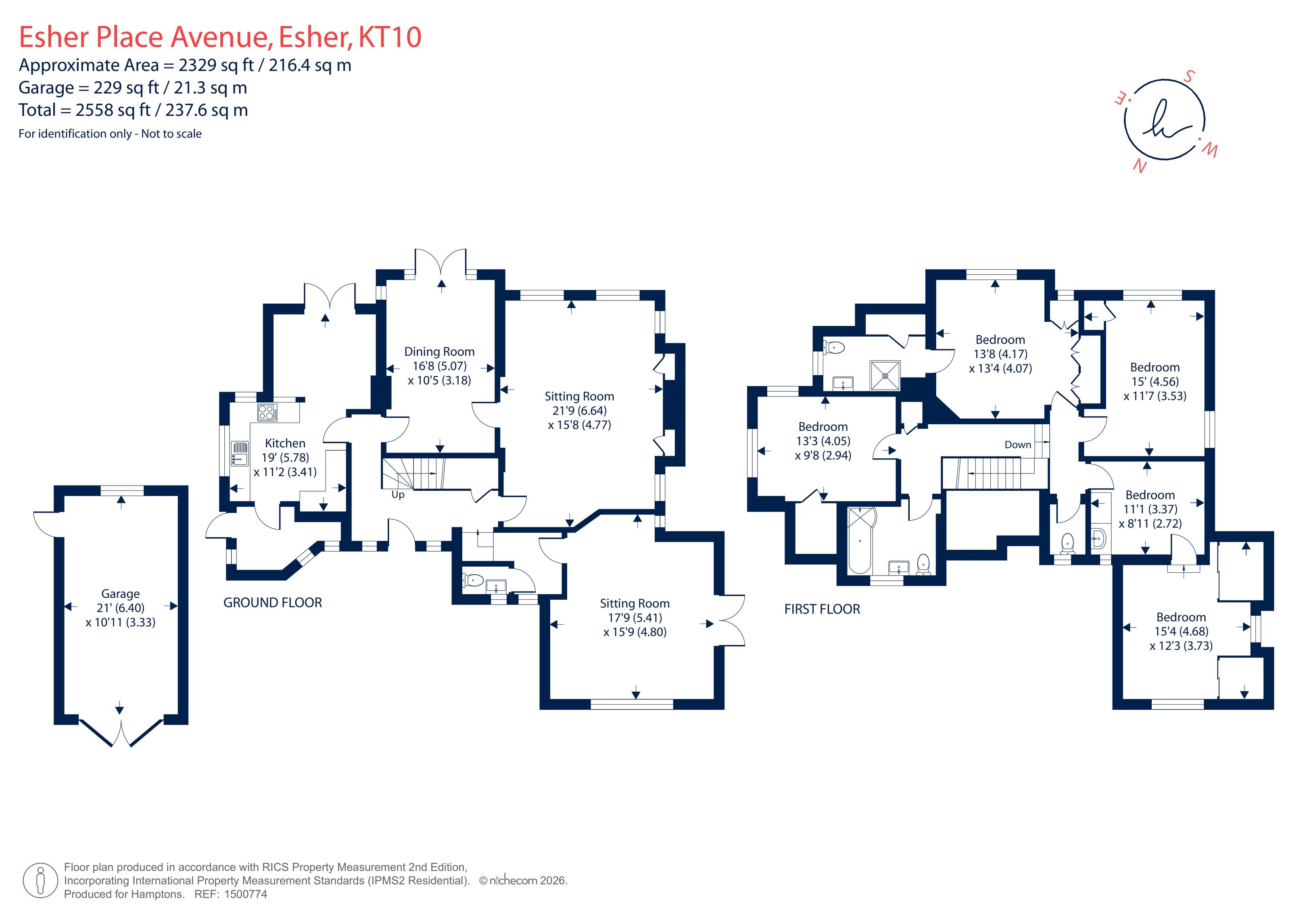3, Esher Place Avenue, Esher floorplan