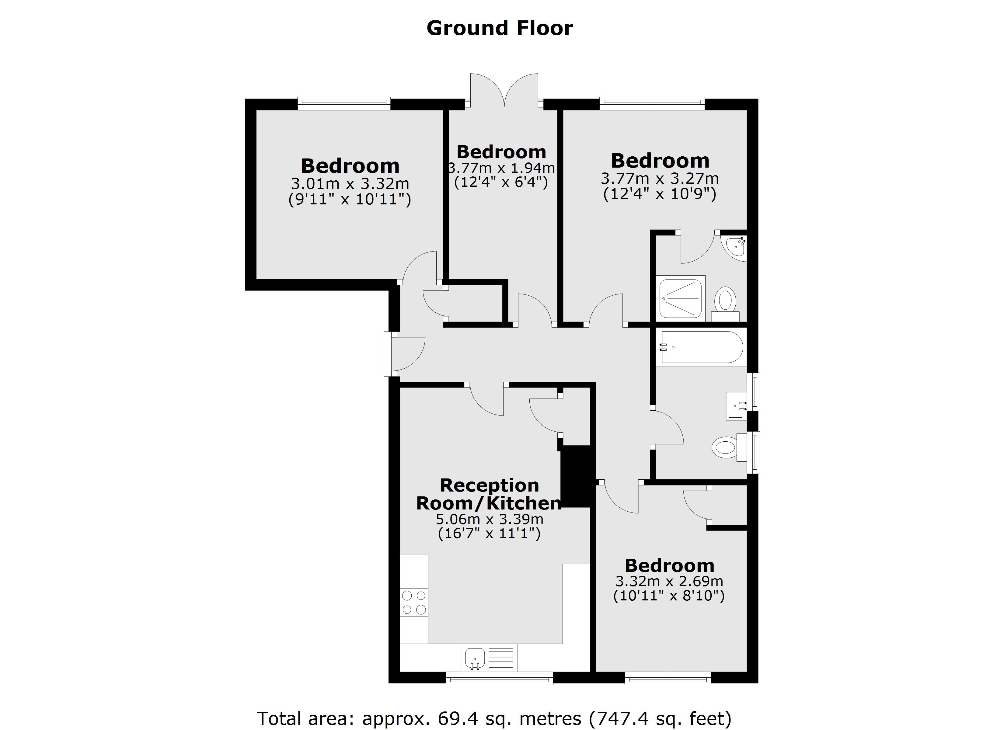 Florence Road, Wimbledon SW19, 4 bedroom flat to rent 61738989