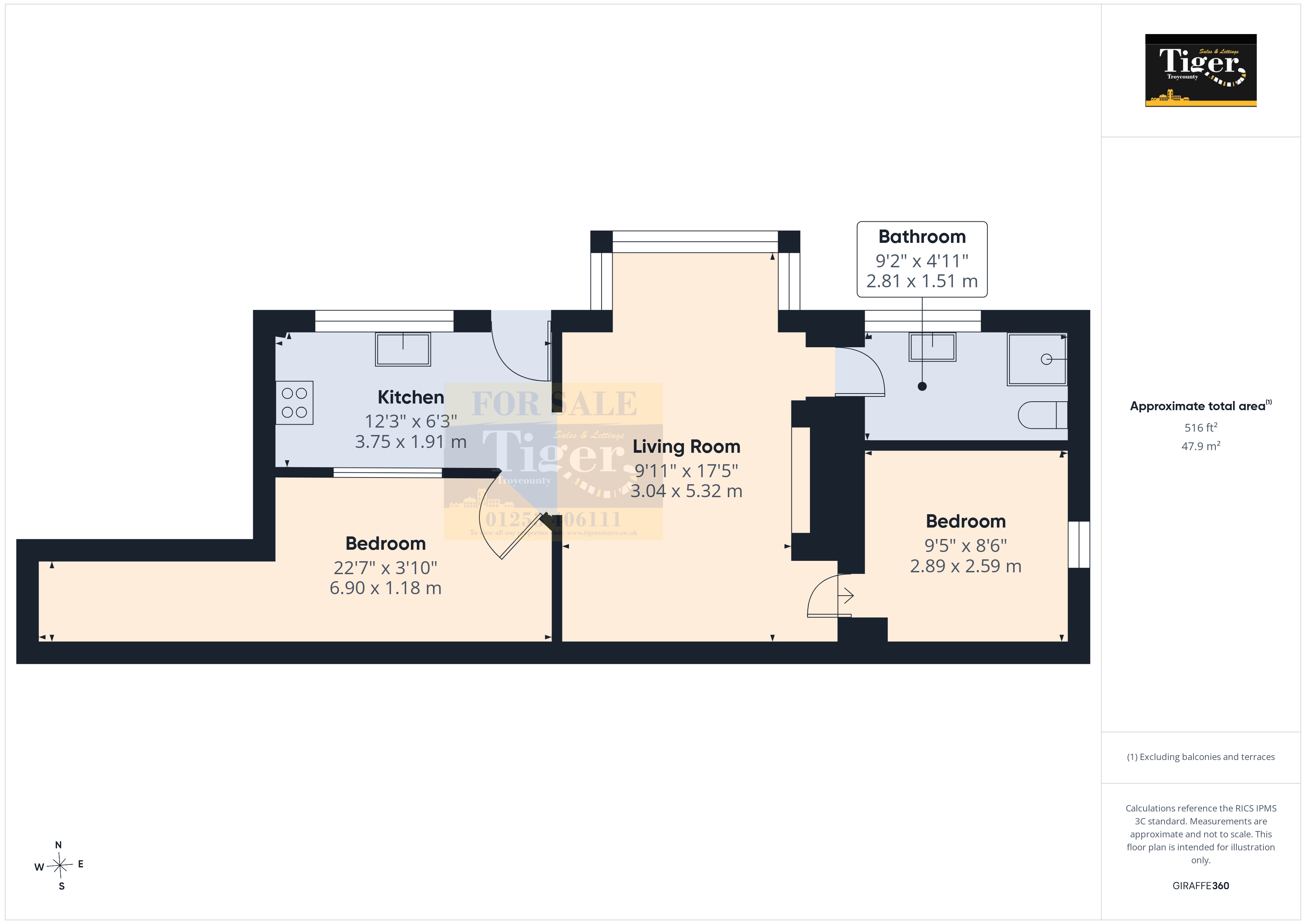 Flat 1, 386, The Promenade, Blackpool floorplan