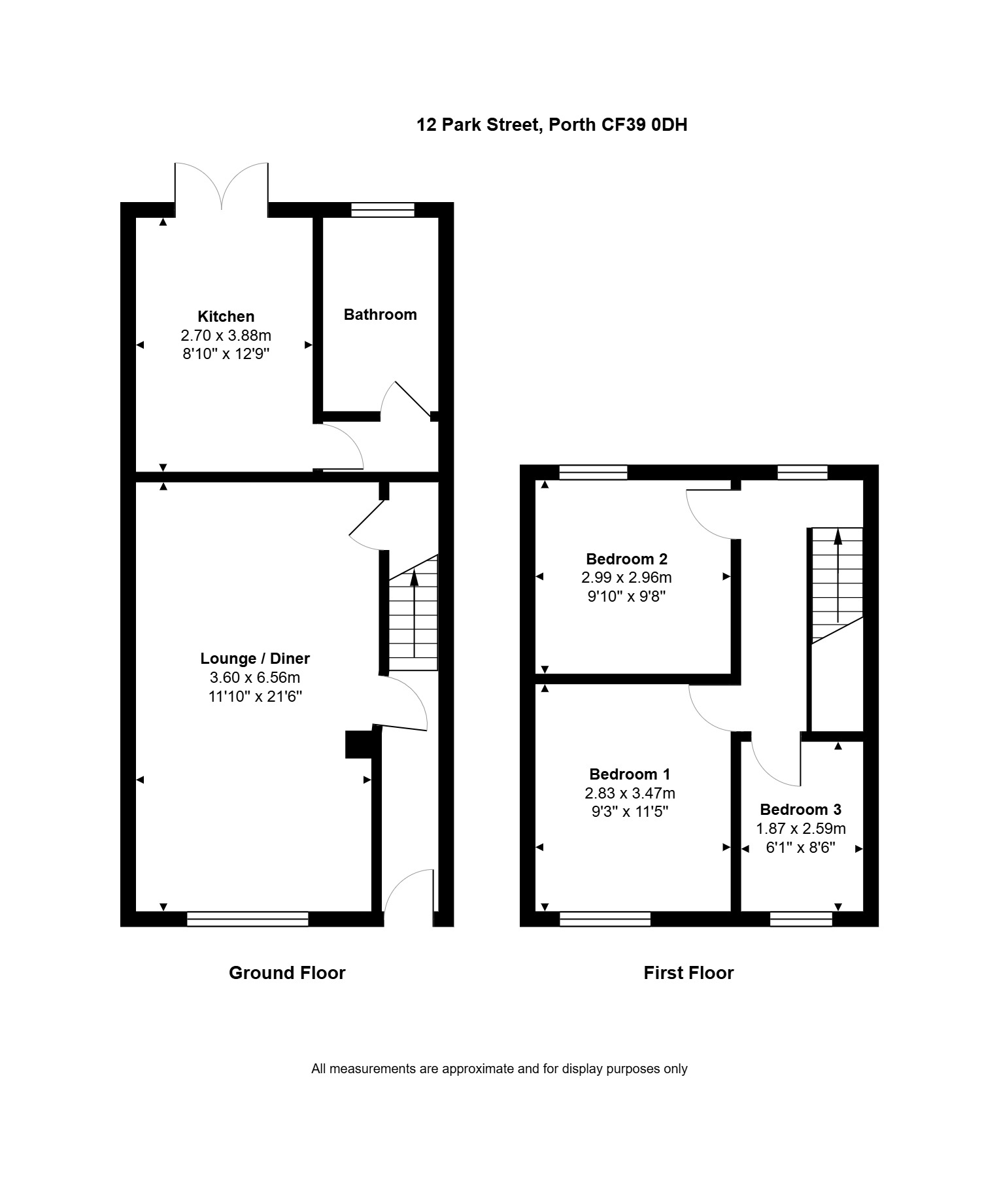 12, Park Street, Porth floorplan