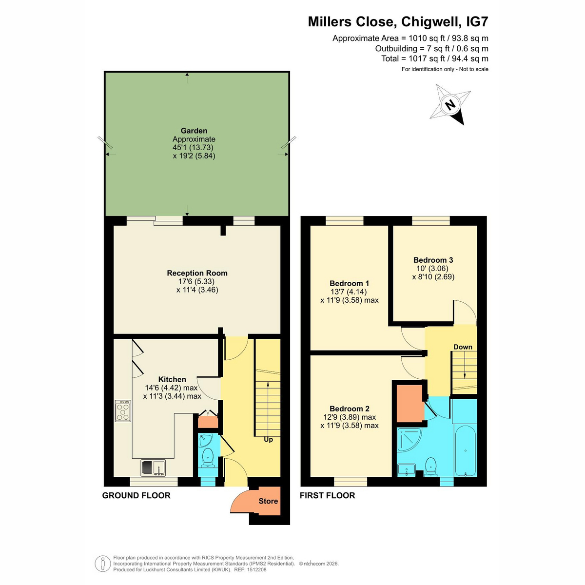 14, millers Close, Essex floorplan