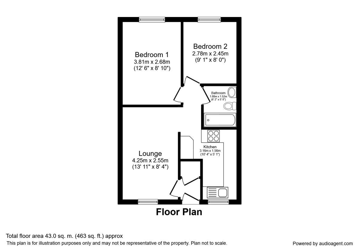 2 Bedrooms Flat to rent in Main Road, Goostrey, Crewe CW4