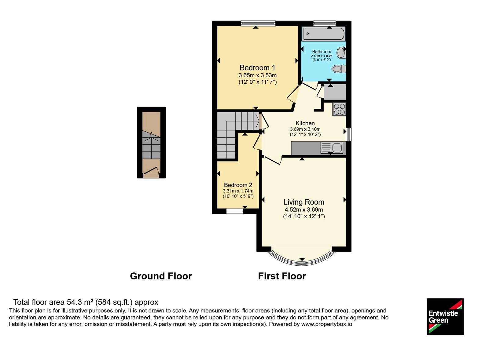 Top Flat, 6, Mossom Lane, Lancashire floorplan