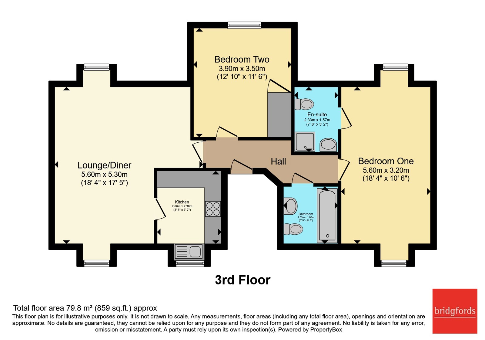 Flat 9, Wood Court, 205, Brooklands Road, Greater Manchester floorplan