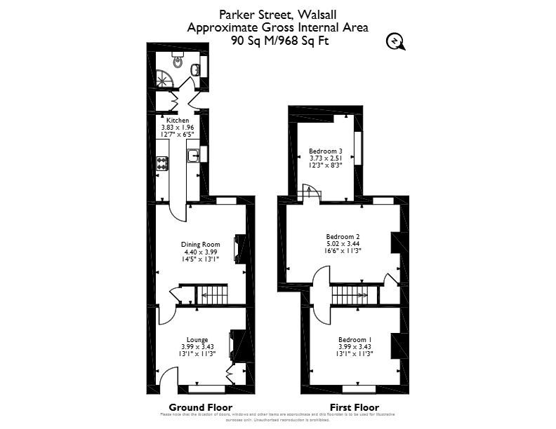 62 Parker Street, Bloxwich, Parker Street, Walsall floorplan