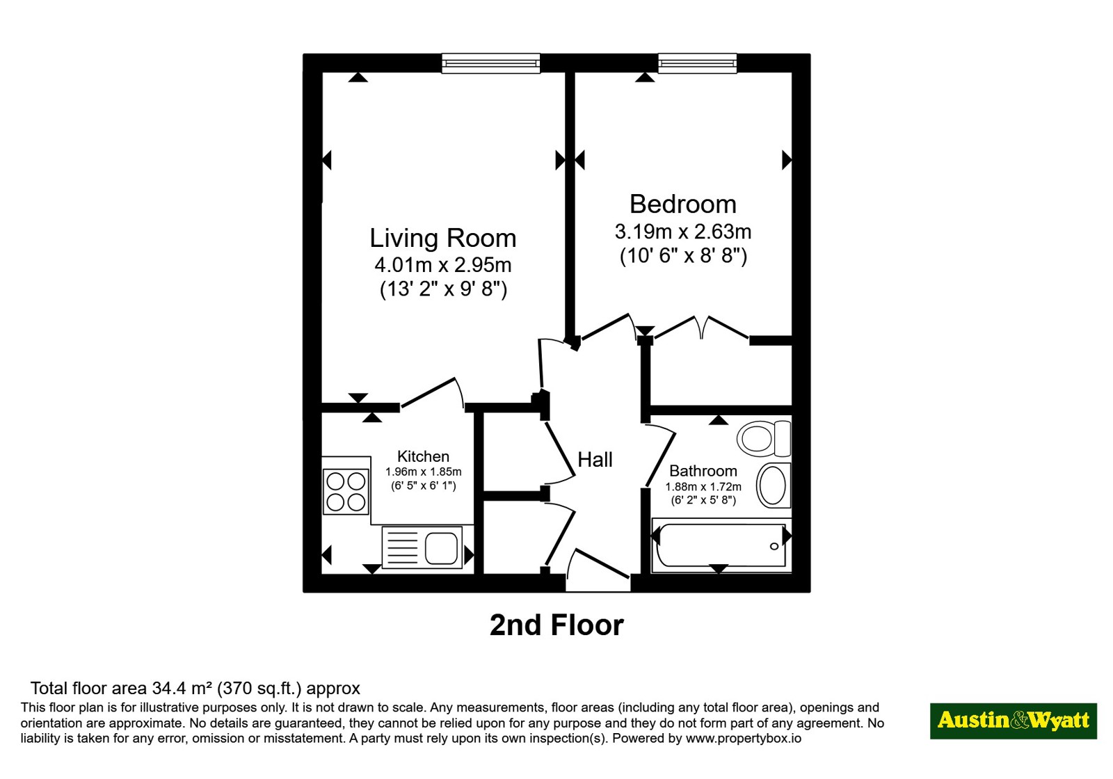 Flat 27, Pegasus Court, 58, Lansdowne Road, Dorset floorplan
