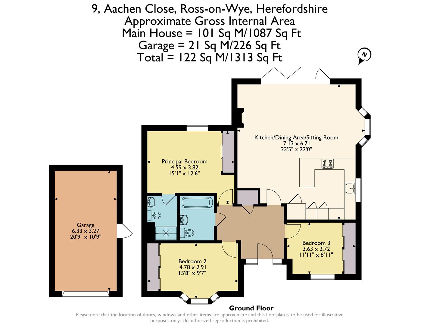 9, Aachen Close, Ross-On-Wye floorplan