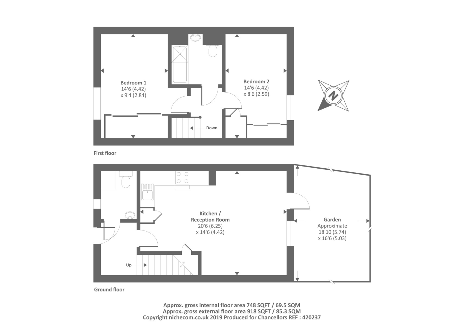 2 Bedrooms Terraced house for sale in Pinner, Middlesex HA5