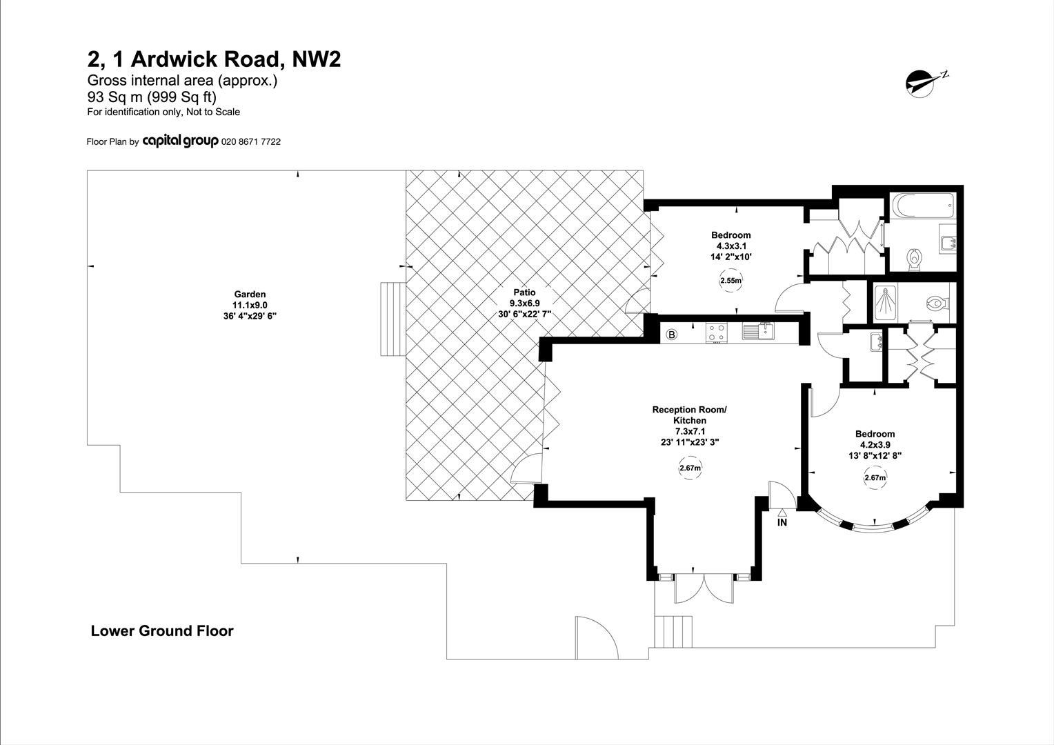 2 Bedrooms Flat to rent in Ardwick Road, London NW2