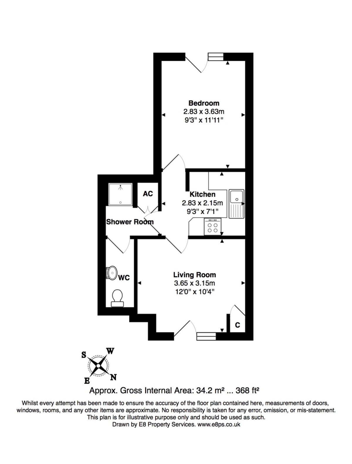 77A, Walton Street, Oxford floorplan