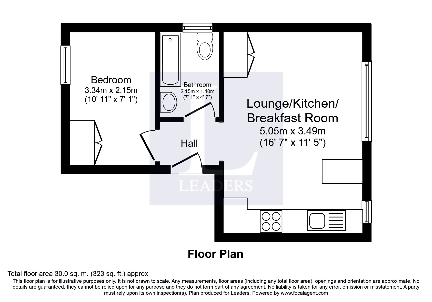 Foster Hill Road, Bedford MK40, 1 bedroom flat for sale 58854009
