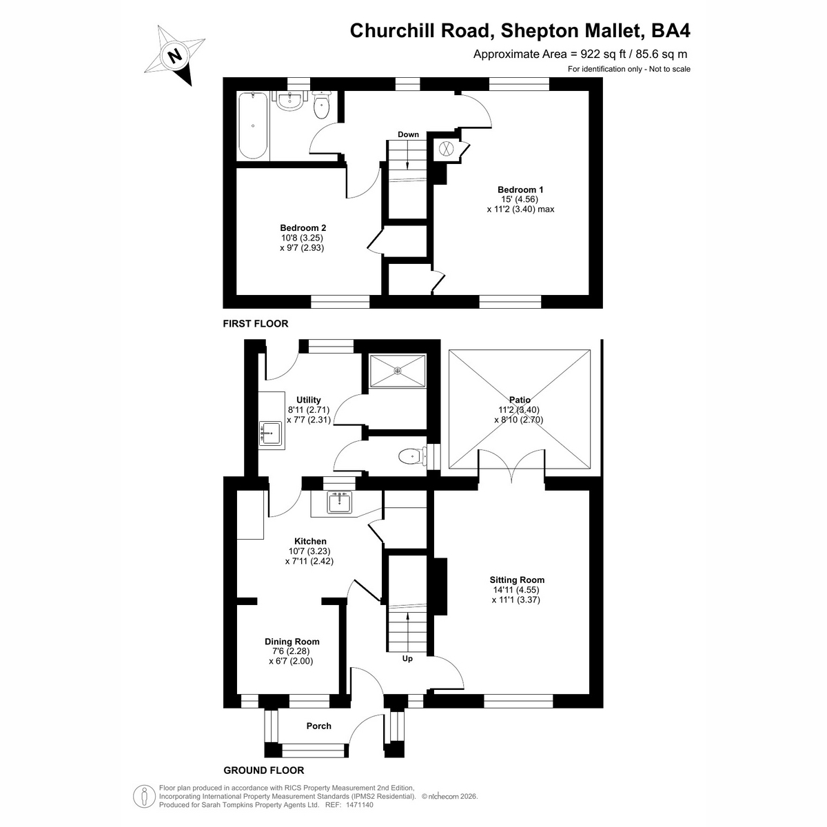 14, Churchill Road, Shepton Mallet floorplan