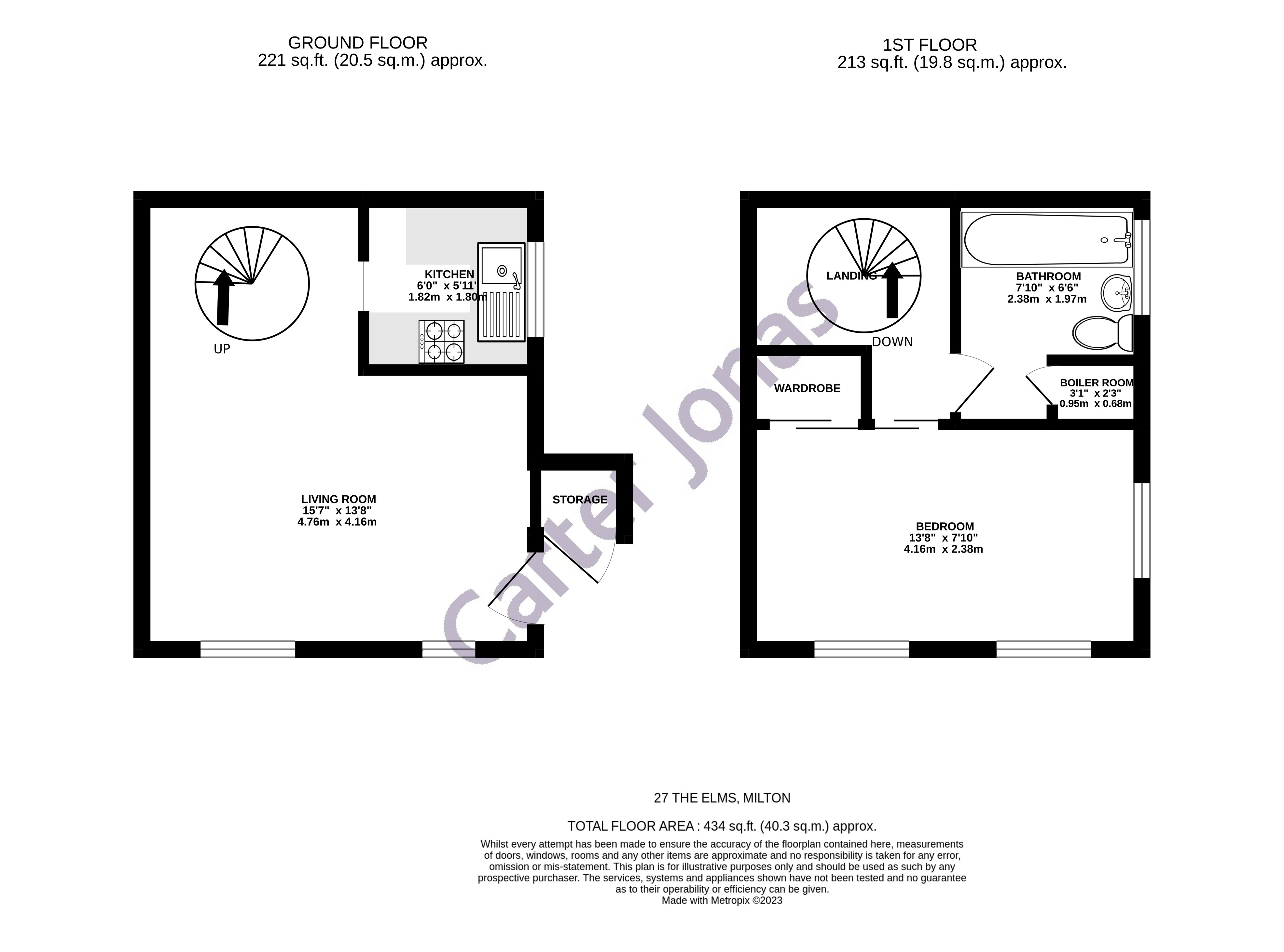 27, The Elms, Cambridge floorplan