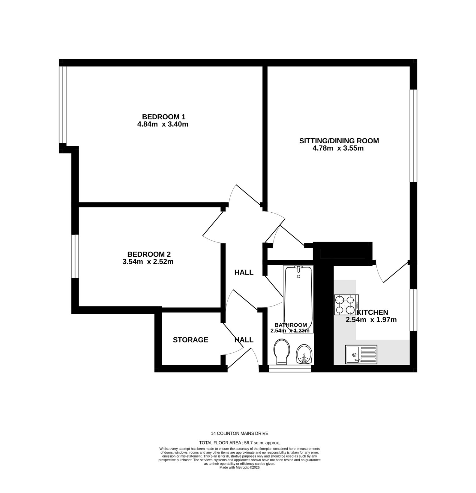 14 Colinton Mains Drive, Edinburgh floorplan