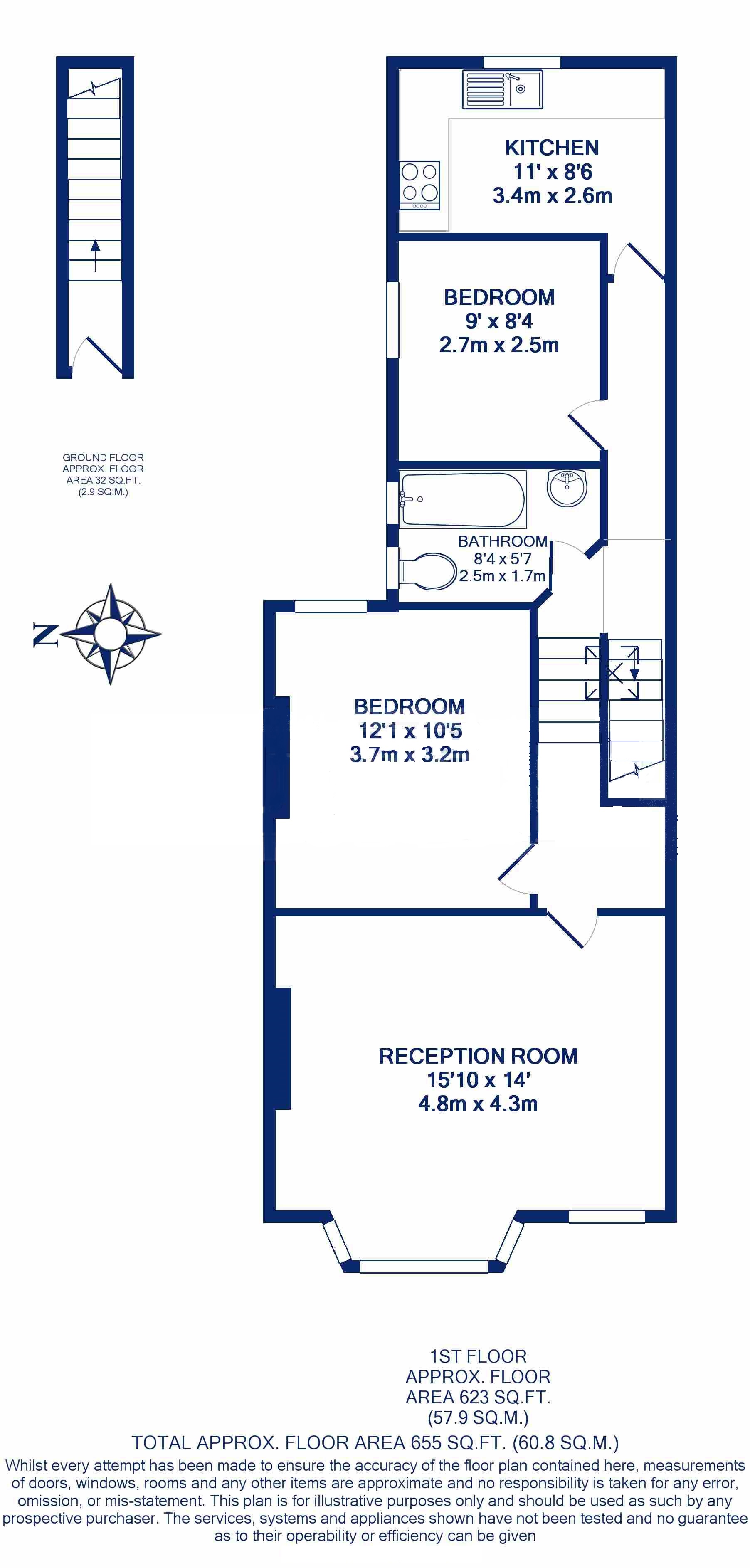 2 Bedrooms Flat to rent in Litchfield Gardens, Willesden, London NW10