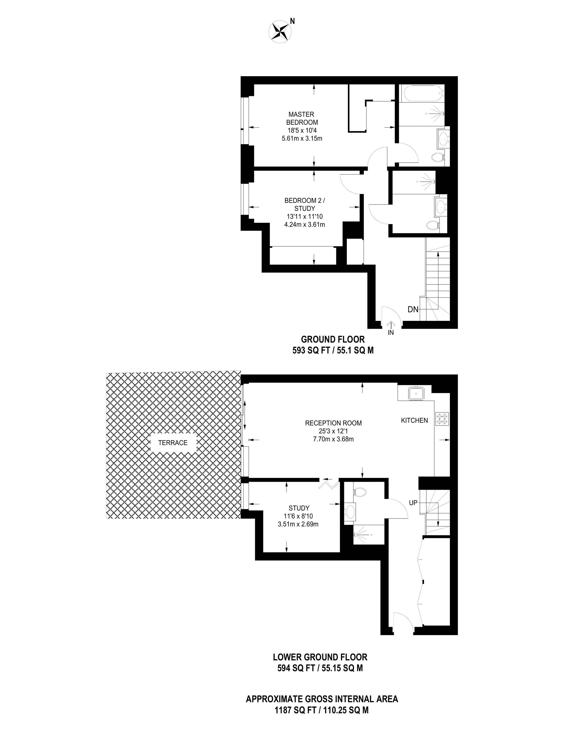 Lillie Square, West Brompton, London SW6, 2 bedroom flat for sale