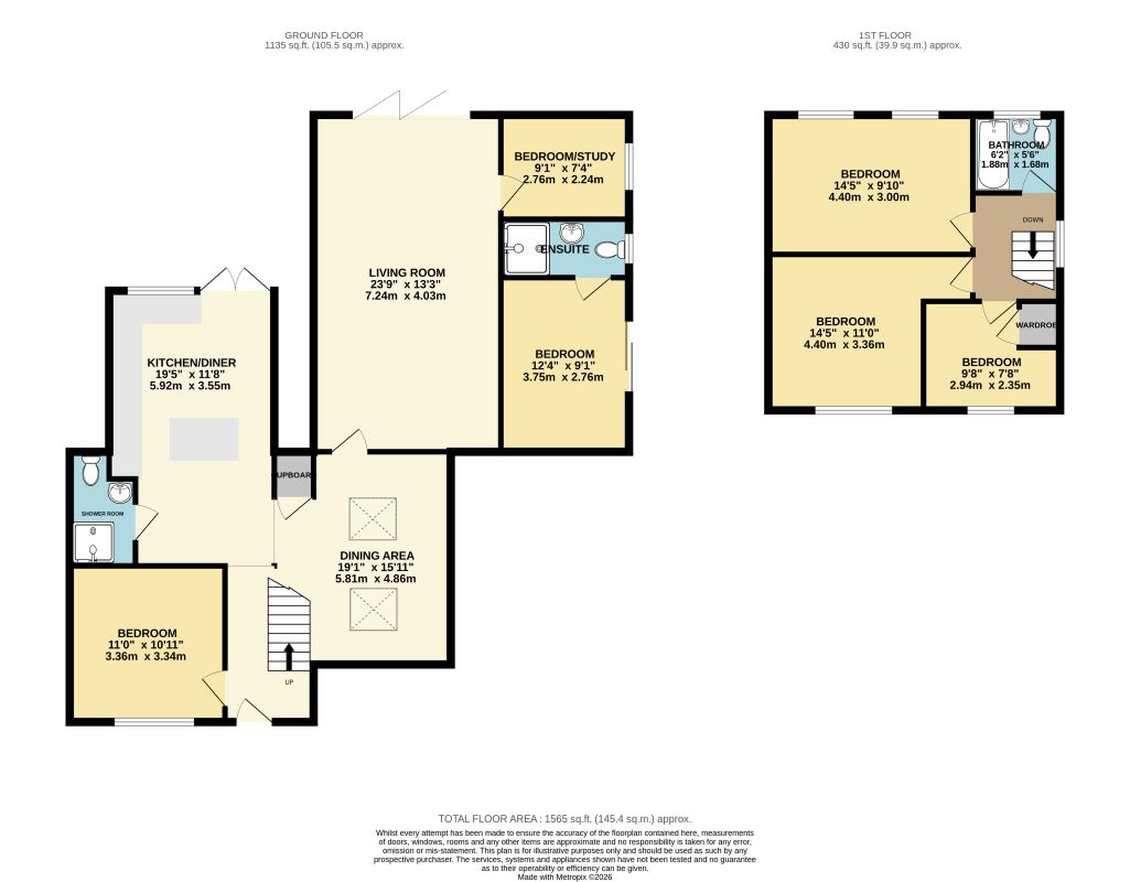 10 Wear Close, Exeter floorplan