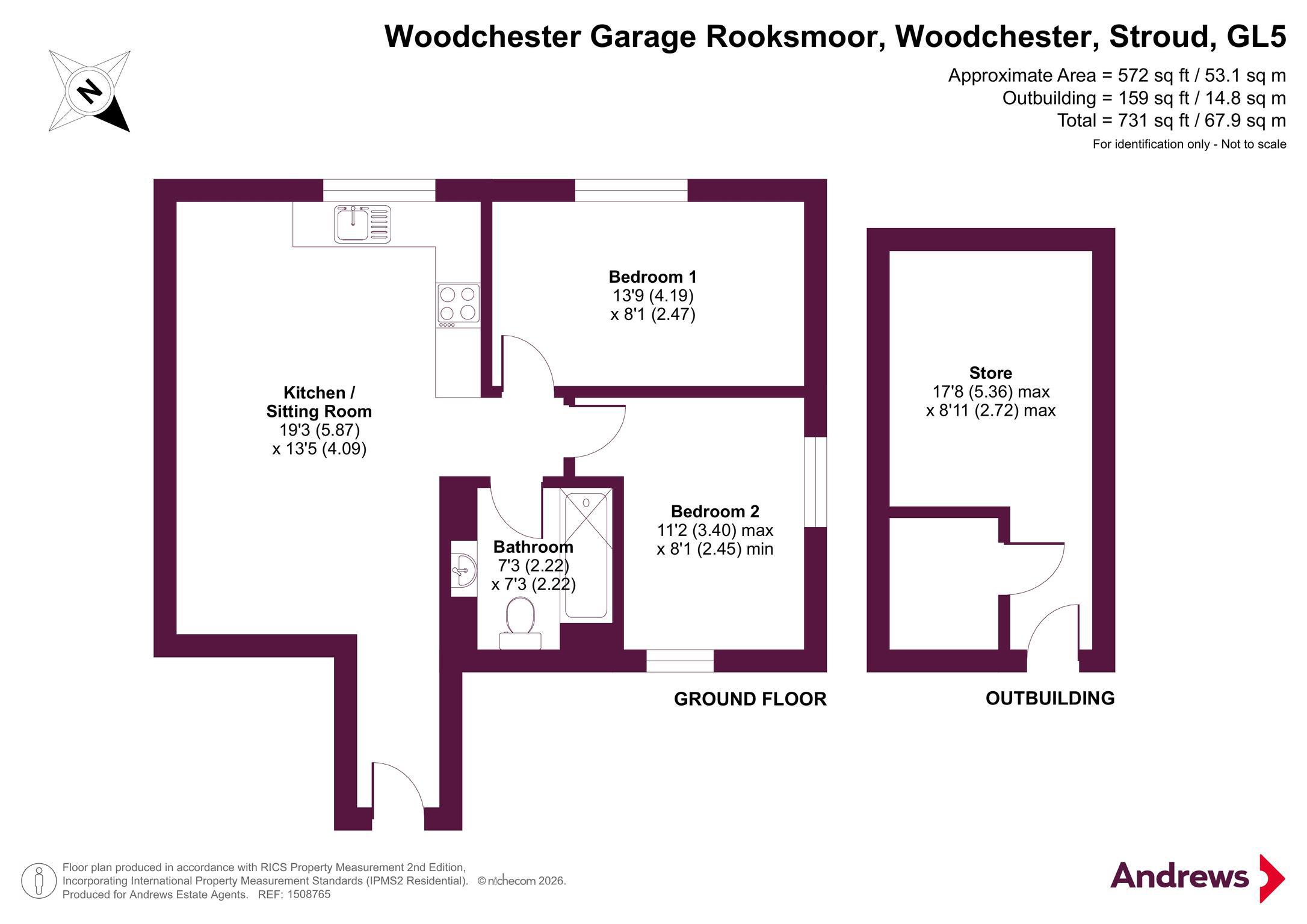 Flat 6, Woodchester Garage,, Rooksmoor, Stroud floorplan